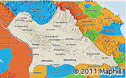 Shaded Relief 3D Map of Khammouane, political outside