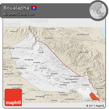 Classic Style 3D Map of Boualapha