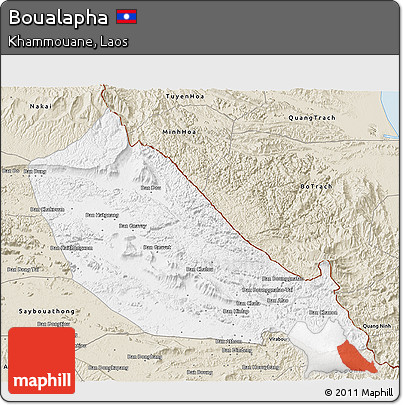 Classic Style 3D Map of Boualapha