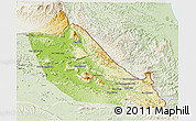 Physical 3D Map of Boualapha, lighten