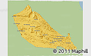 Savanna Style 3D Map of Boualapha, single color outside