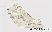 Shaded Relief 3D Map of Boualapha, cropped outside