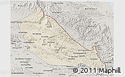 Shaded Relief 3D Map of Boualapha, semi-desaturated
