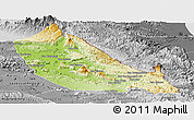 Physical Panoramic Map of Boualapha, desaturated