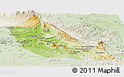 Physical Panoramic Map of Boualapha, lighten
