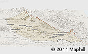 Shaded Relief Panoramic Map of Boualapha, lighten