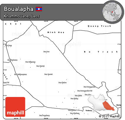 Blank Simple Map of Boualapha