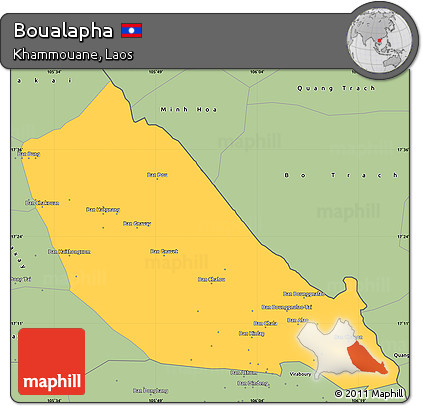 Savanna Style Simple Map of Boualapha