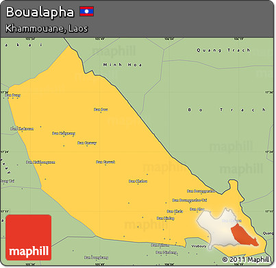 Savanna Style Simple Map of Boualapha