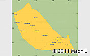 Savanna Style Simple Map of Boualapha, single color outside