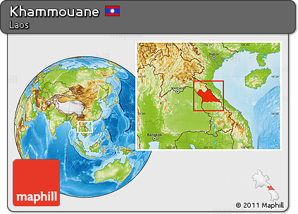 Physical Location Map of Khammouane