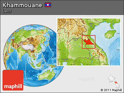 Physical Location Map of Khammouane