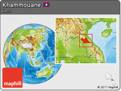 Physical Location Map of Khammouane