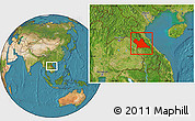 Satellite Location Map of Khammouane