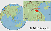 Savanna Style Location Map of Khammouane