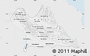 Silver Style Map of Khammouane, single color outside