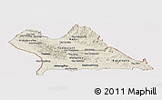 Shaded Relief Panoramic Map of Khammouane, cropped outside