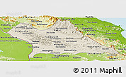 Shaded Relief Panoramic Map of Khammouane, physical outside