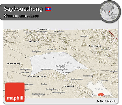 Classic Style 3D Map of Saybouathong