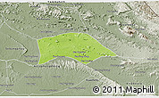 Physical 3D Map of Saybouathong, semi-desaturated