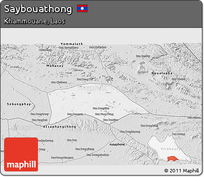 Silver Style 3D Map of Saybouathong