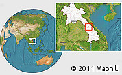 Satellite Location Map of Saybouathong, highlighted country