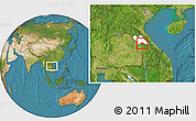 Satellite Location Map of Saybouathong, highlighted parent region