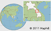 Savanna Style Location Map of Saybouathong, highlighted country