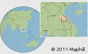 Savanna Style Location Map of Saybouathong, highlighted parent region