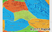 Physical Map of Saybouathong, political outside