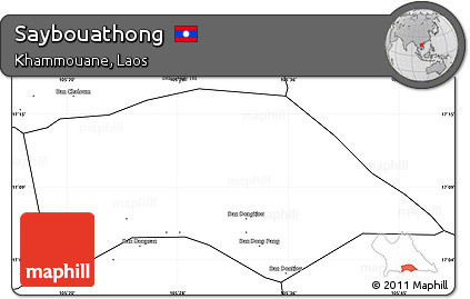 Blank Simple Map of Saybouathong
