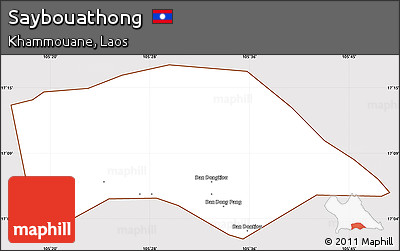 Classic Style Simple Map of Saybouathong, cropped outside