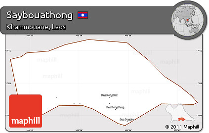 Classic Style Simple Map of Saybouathong, cropped outside