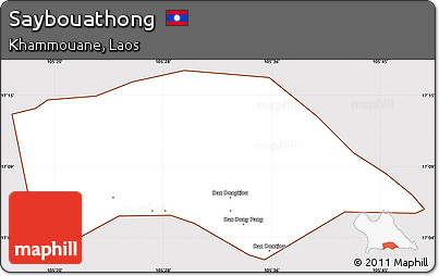Classic Style Simple Map of Saybouathong, cropped outside