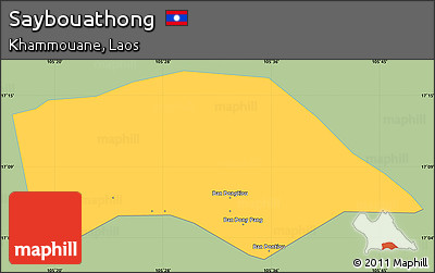 Savanna Style Simple Map of Saybouathong, single color outside