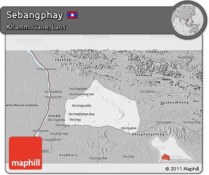 Gray 3D Map of Sebangphay