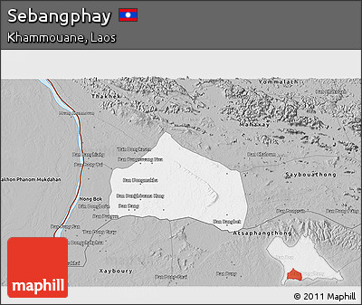 Gray 3D Map of Sebangphay