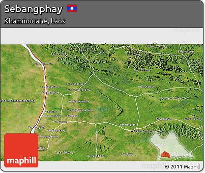 Satellite 3D Map of Sebangphay