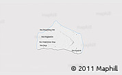 Silver Style 3D Map of Sebangphay, single color outside