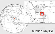 Blank Location Map of Sebangphay, highlighted country, highlighted parent region, within the entire country