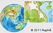 Physical Location Map of Sebangphay, highlighted country