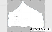 Gray Simple Map of Sebangphay, single color outside