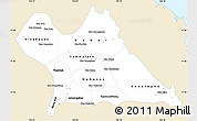 Classic Style Simple Map of Khammouane, single color outside
