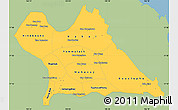 Savanna Style Simple Map of Khammouane, single color outside