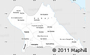 Silver Style Simple Map of Khammouane, single color outside