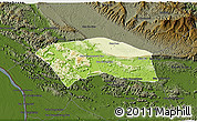 Physical 3D Map of Yommalath, darken