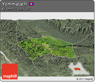 Satellite 3D Map of Yommalath, semi-desaturated