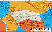 Shaded Relief 3D Map of Yommalath, political outside