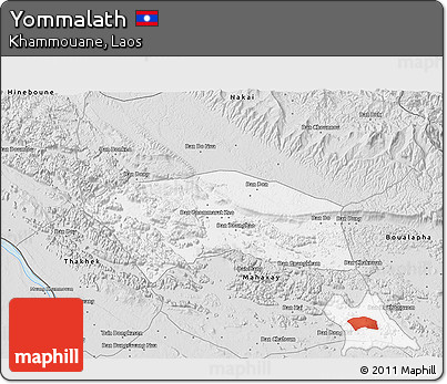 Silver Style 3D Map of Yommalath