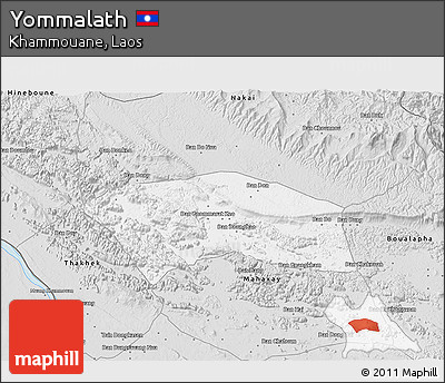 Silver Style 3D Map of Yommalath